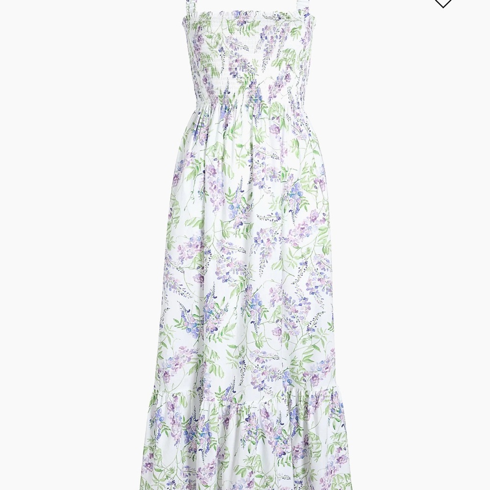 Hill House White Smocked Tiered Sundress